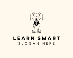 Cartoon Smart Dog logo design