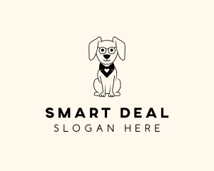 Cartoon Smart Dog logo design