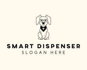 Cartoon Smart Dog logo design