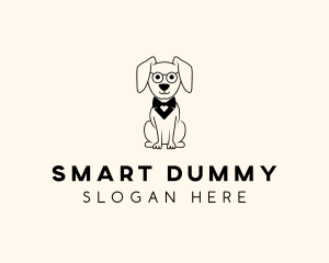 Cartoon Smart Dog logo design