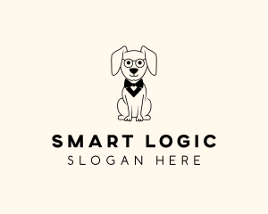 Cartoon Smart Dog logo design