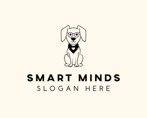 Cartoon Smart Dog logo design