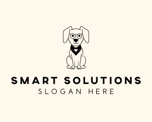 Cartoon Smart Dog logo design