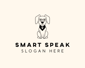 Cartoon Smart Dog logo design