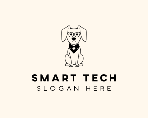 Cartoon Smart Dog logo