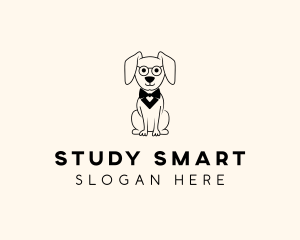 Cartoon Smart Dog logo design