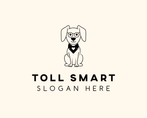 Cartoon Smart Dog logo design