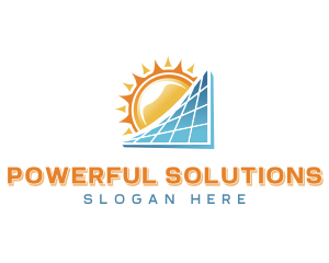 Renewable Solar Panel  logo design