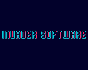 Pixel Neon Software logo design