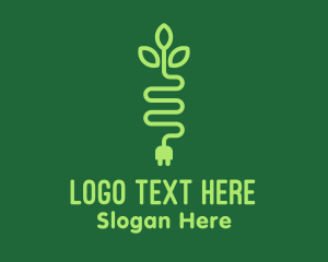 Green Eco Plug logo design