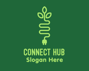 Green Eco Plug logo design