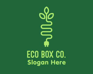 Green Eco Plug logo design