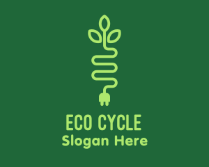 Green Eco Plug logo design