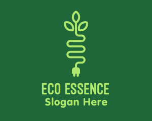 Green Eco Plug logo design