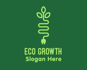 Green Eco Plug logo design