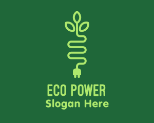 Green Eco Plug logo design