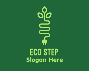 Green Eco Plug logo design