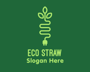 Green Eco Plug logo design