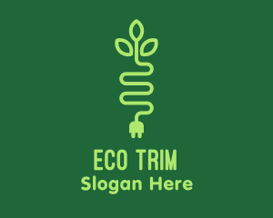 Green Eco Plug logo design