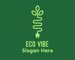 Green Eco Plug logo design