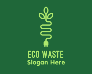 Green Eco Plug logo design