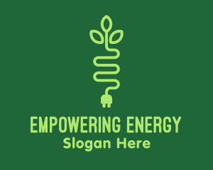 Green Eco Plug logo design