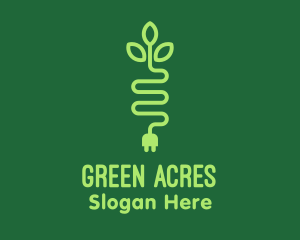 Green Eco Plug logo design