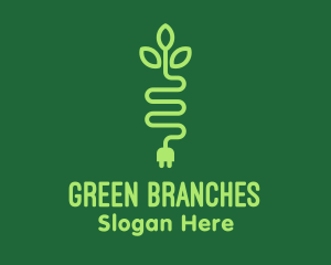 Green Eco Plug logo design