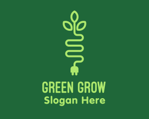 Green Eco Plug logo design