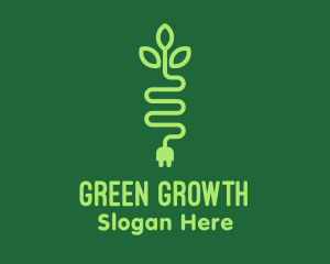 Green Eco Plug logo design