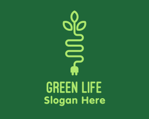 Green Eco Plug logo design