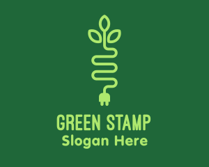 Green Eco Plug logo design