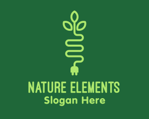 Green Eco Plug logo design