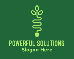 Green Eco Plug logo design