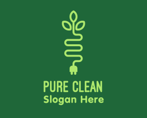 Green Eco Plug logo design