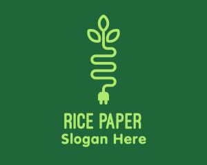 Green Eco Plug logo design