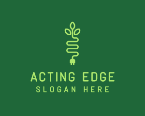 Green Eco Plug logo design