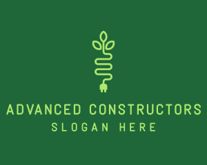 Green Eco Plug logo design