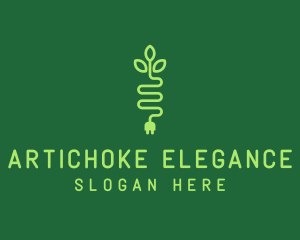 Green Eco Plug logo design