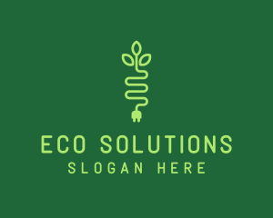 Green Eco Plug logo design