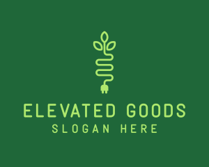 Green Eco Plug logo design