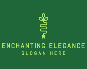 Green Eco Plug logo design