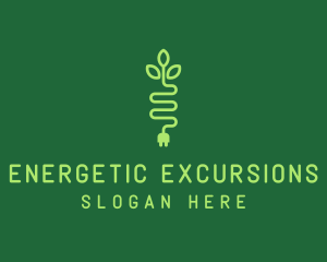 Green Eco Plug logo design