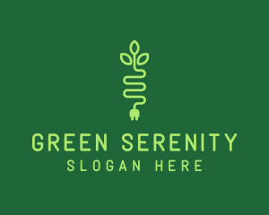 Green Eco Plug logo design