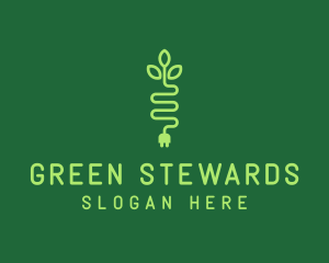 Green Eco Plug logo design