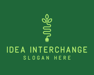 Green Eco Plug logo design