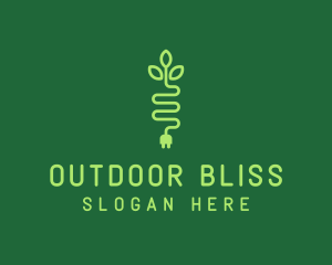 Green Eco Plug logo design