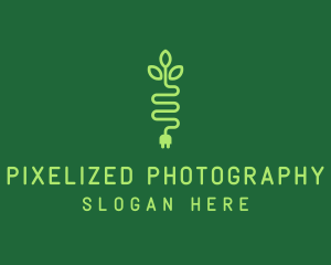 Green Eco Plug logo design