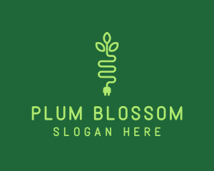 Green Eco Plug logo design