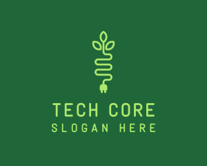 Green Eco Plug logo design